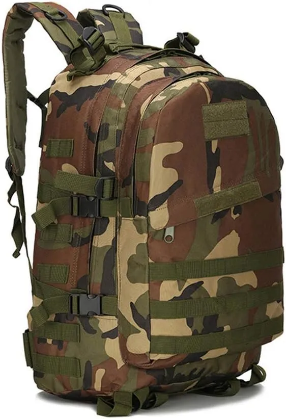 Outdoor Sports Pack Hiking Bag Tactical Rucksack Camo Knapsack Combat Camouflage Tactical 30L Molle 3D Backpack - WL