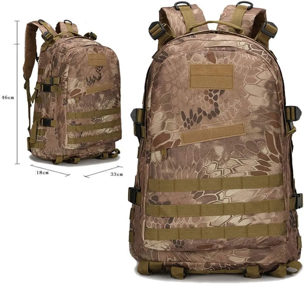 Outdoor Sports Pack Hiking Bag Tactical Rucksack Camo Knapsack Combat Camouflage Tactical 30L Molle 3D Backpack - WL