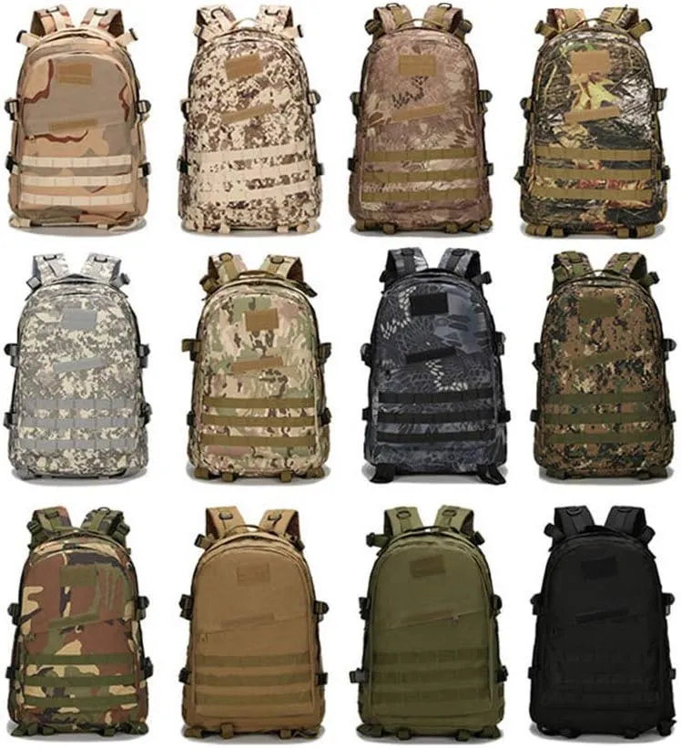 Outdoor Sports Pack Hiking Bag Tactical Rucksack Camo Knapsack Combat Camouflage Tactical 30L Molle 3D Backpack - WL