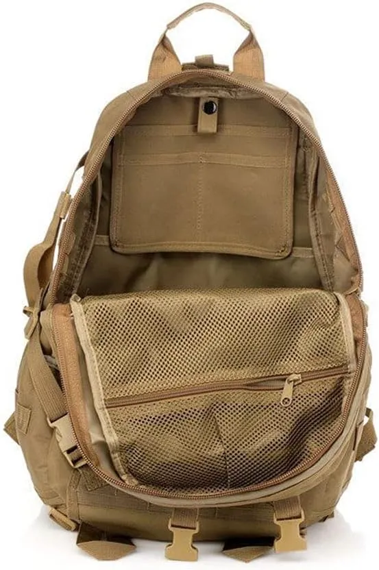 Outdoor Sports Pack Hiking Bag Tactical Rucksack Camo Knapsack Combat Camouflage Tactical Molle 40L Backpack - CP