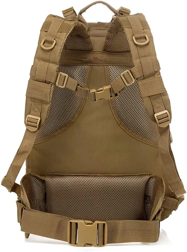 Outdoor Sports Pack Hiking Bag Tactical Rucksack Camo Knapsack Combat Camouflage Tactical Molle 40L Backpack - CP