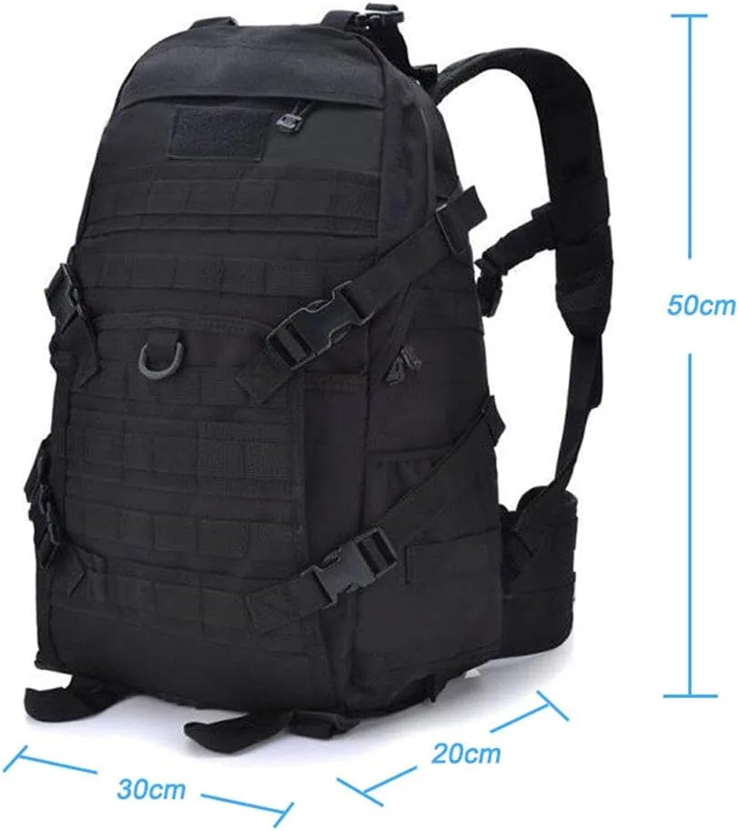 Outdoor Sports Pack Hiking Bag Tactical Rucksack Camo Knapsack Combat Camouflage Tactical Molle 40L Backpack - CP