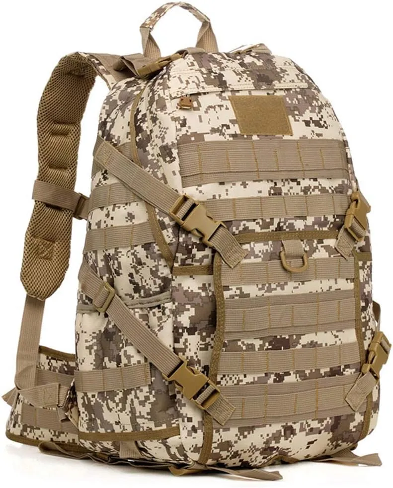 Outdoor Sports Pack Hiking Bag Tactical Rucksack Camo Knapsack Combat Camouflage Tactical Molle 40L Backpack - DD