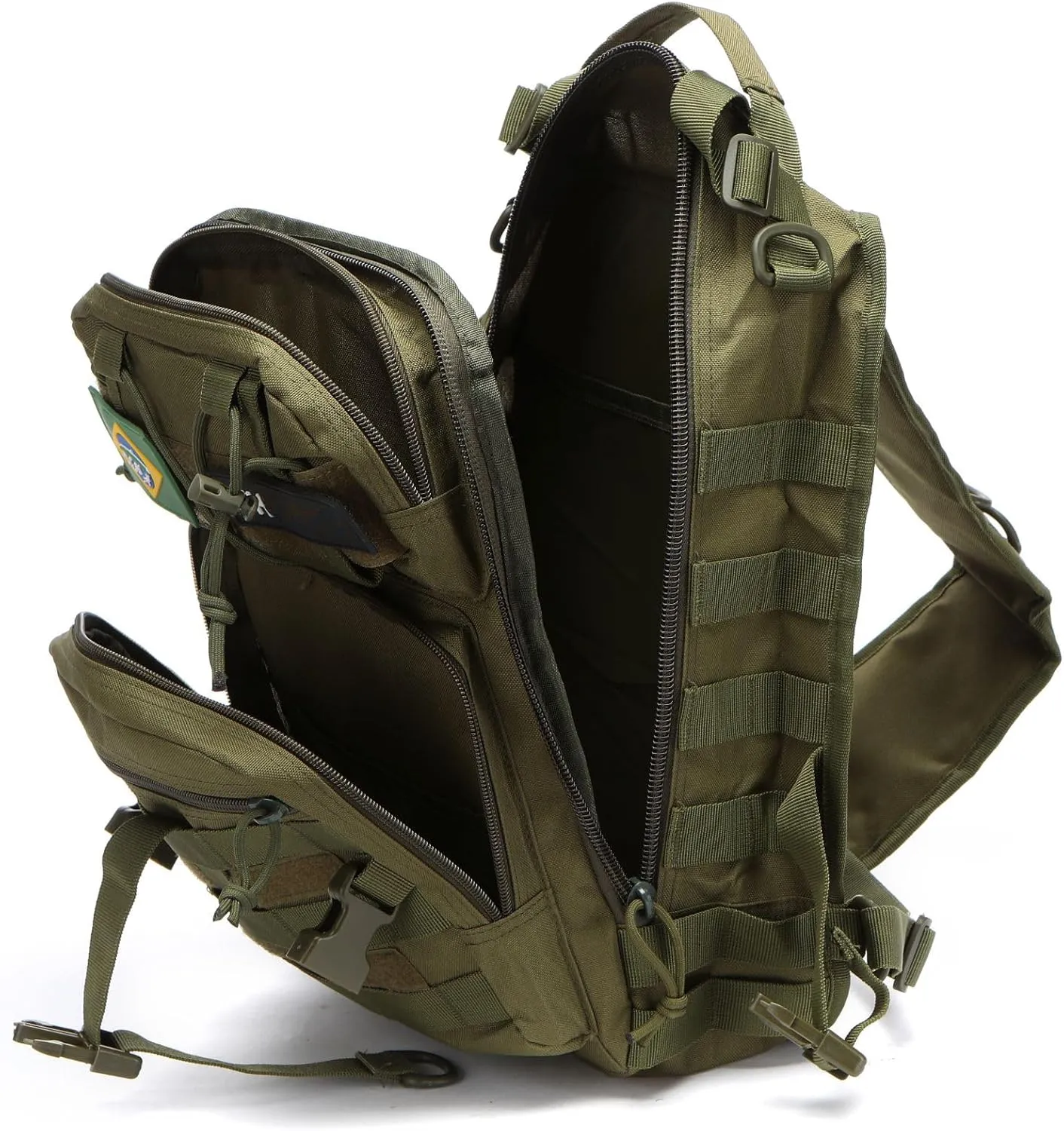 Outdoor Tactical Bag Fishing Military Sport Bag Pack Sling Shoulder Backpack for Every Day Carry (Green)