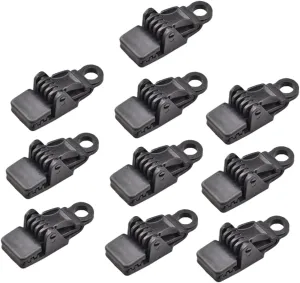 Outdoor Tarp Clip Plastic Tent Clamp Lock Grip 10 Pcs Set for Tent Tarp Awning