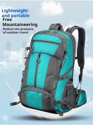 Outdoor travel backpack, hiking, long journey, camping large-capacity mountaineering bag, fitness, basketball sports backpack (green)