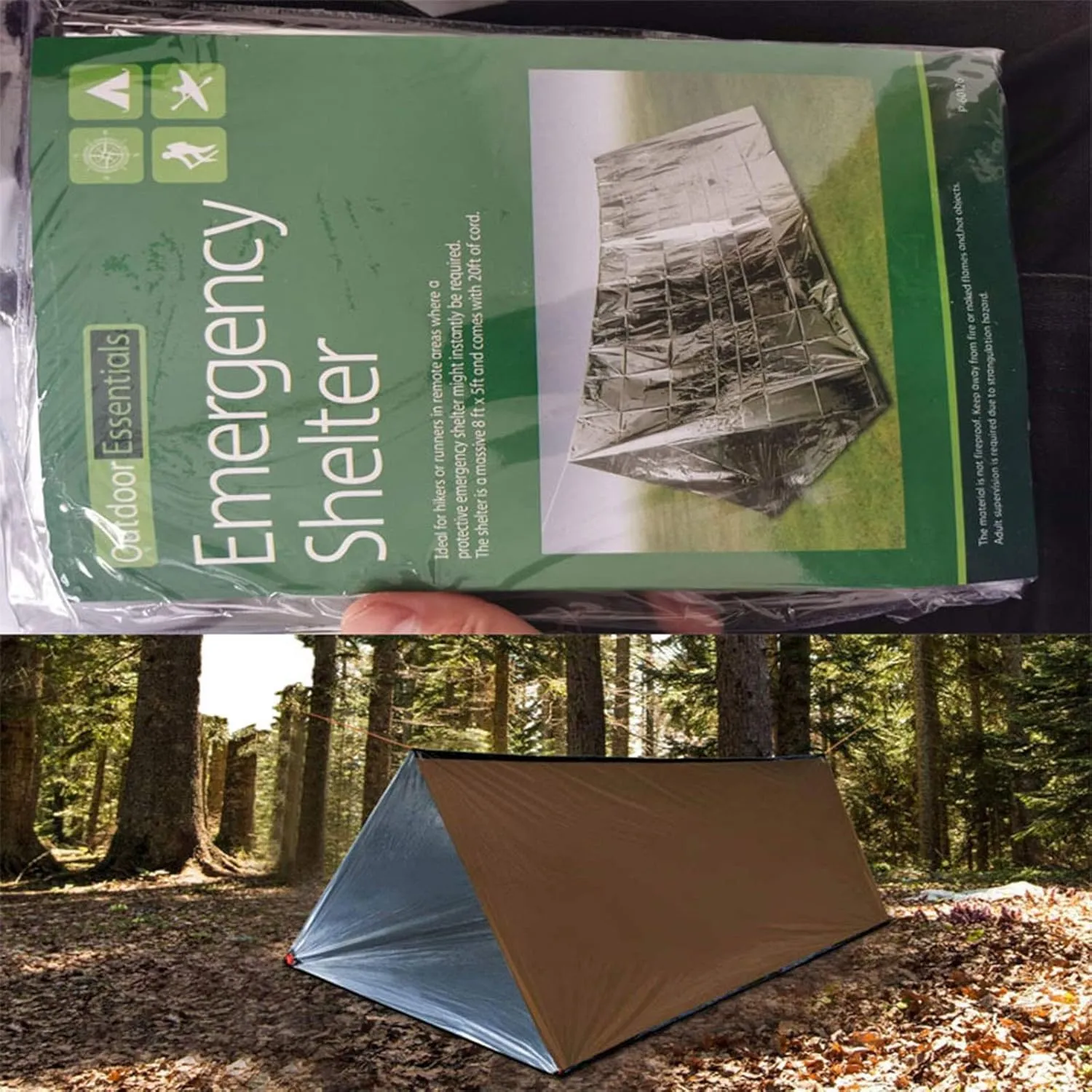 Outdoor Ultralight Portable Camping, Disposable Emergency Shelter Tent, Perfect for Beach, Outdoor, Traveling,Hiking,Camping, Hunting