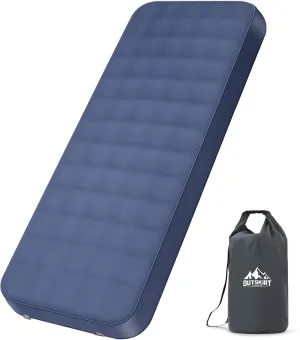 OUTSKIRT Ultralight Self Inflating Sleeping Pad, 4" Thick Camping Mattress with Pump Pack, 9.5 R-Value Insulated Sleeping Mat, Portable Camping Bed for Tent, Car, Truck or Van, 4 Season Camp Mattress