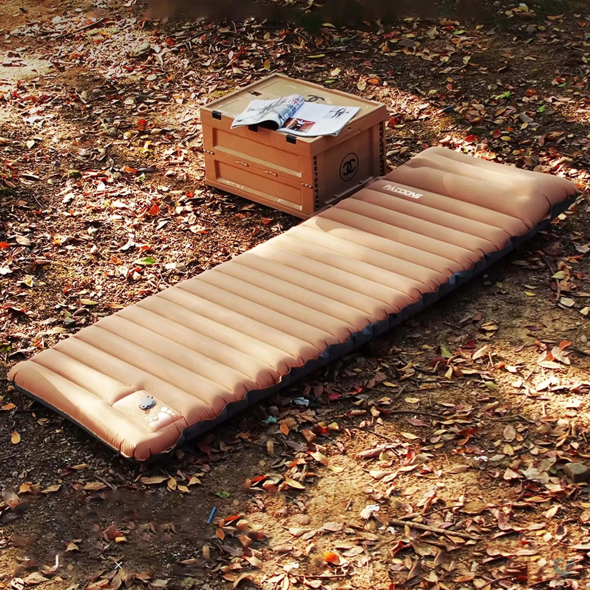 PACOONE 4" Thick Camping Air Mattress with Built-in Pump and Pillow
