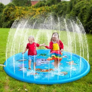 Pad Pool 170cm Summer Toys Games Inflatable Play Spray Cushion Mat Beautiful Outdoor Play Swiming Lawn Water Minimalist Kids Sprinkler Tub Water