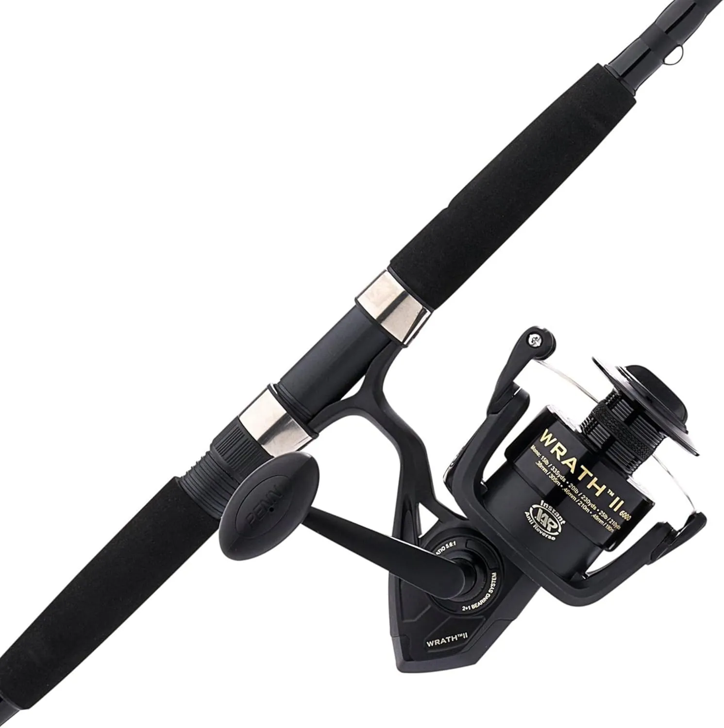 PENN Wrath II Spinning Reel and Fishing Rod Combo
