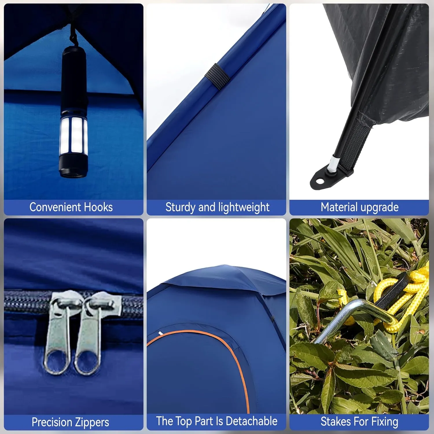Person Tent Waterproof Windproof Family Tents Camping Tents Backpacking Tent for Portable Camping with Carry Bag
