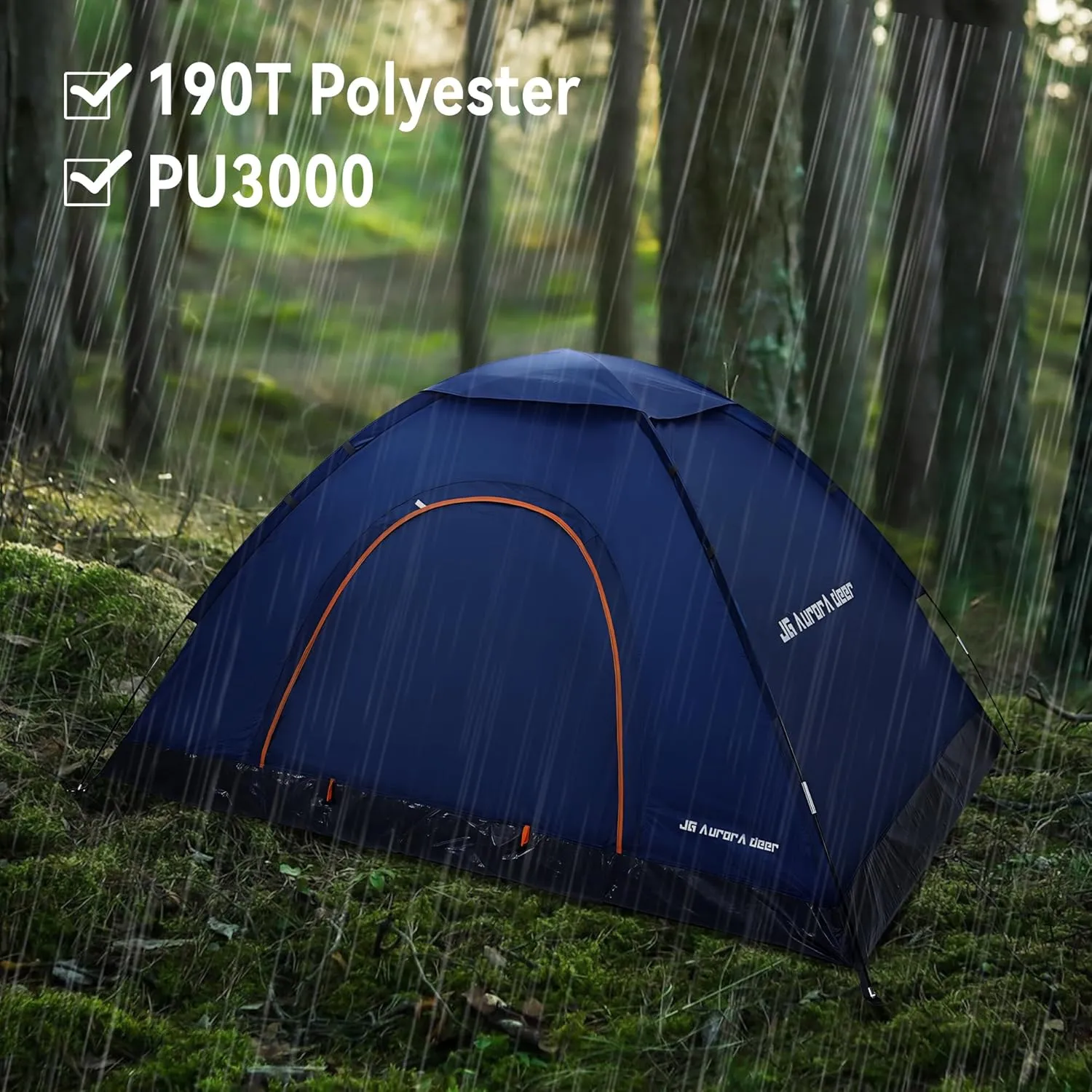 Person Tent Waterproof Windproof Family Tents Camping Tents Backpacking Tent for Portable Camping with Carry Bag