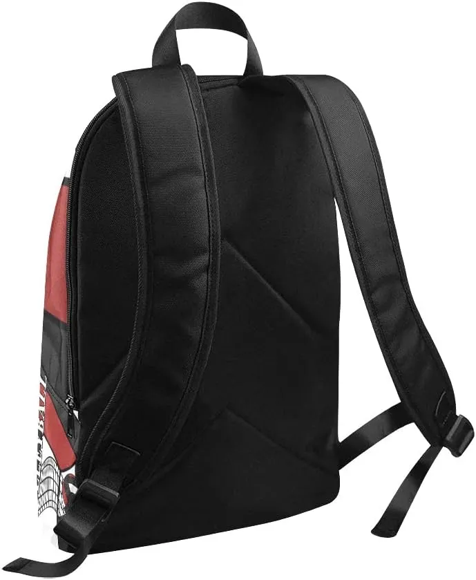 Personalized Volleyball Red White Black Backpack with Name Custom Travel Daypack Bag for Man Woman Gifts