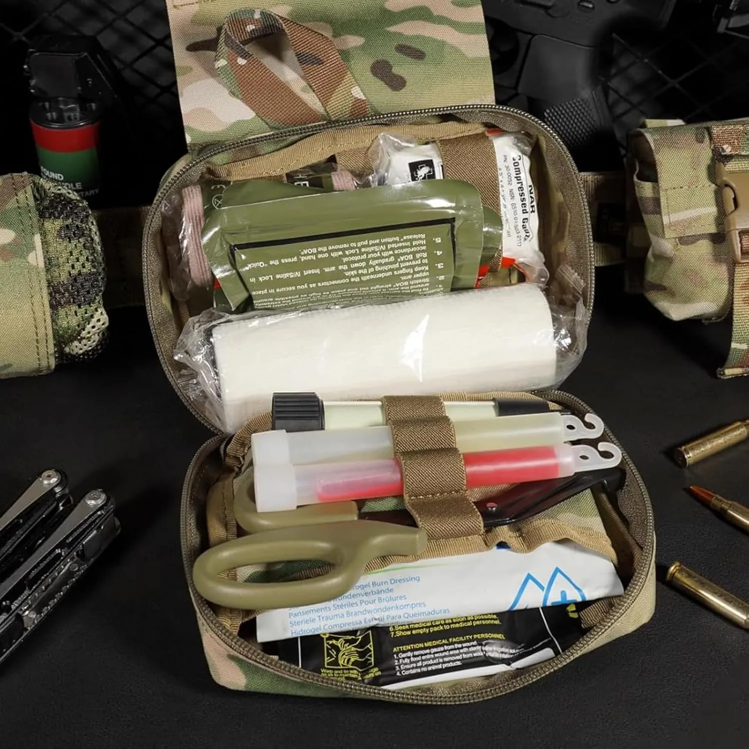 PETAC GEAR Tactical Rip Away Medical Pouch Tear Off First Aid IFAK Pouch Molle & Belt Horizontal Outdoor Emergency Survival Bag …
