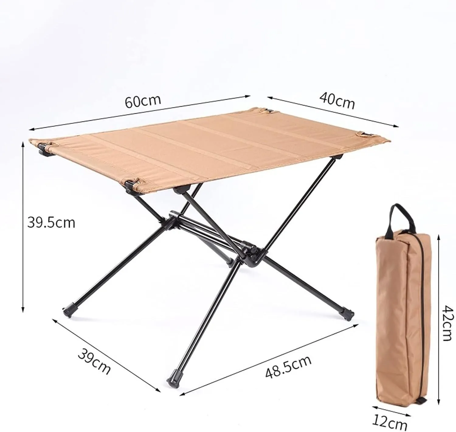 Picnic Folding Table Ultralight Outdoor Folding Camping Table Aluminium Alloy BBQ Picnic Lightweight Travel Hiking Fishing Portable Roll Table Outdoor Camping Table Portable Camping Table(2)