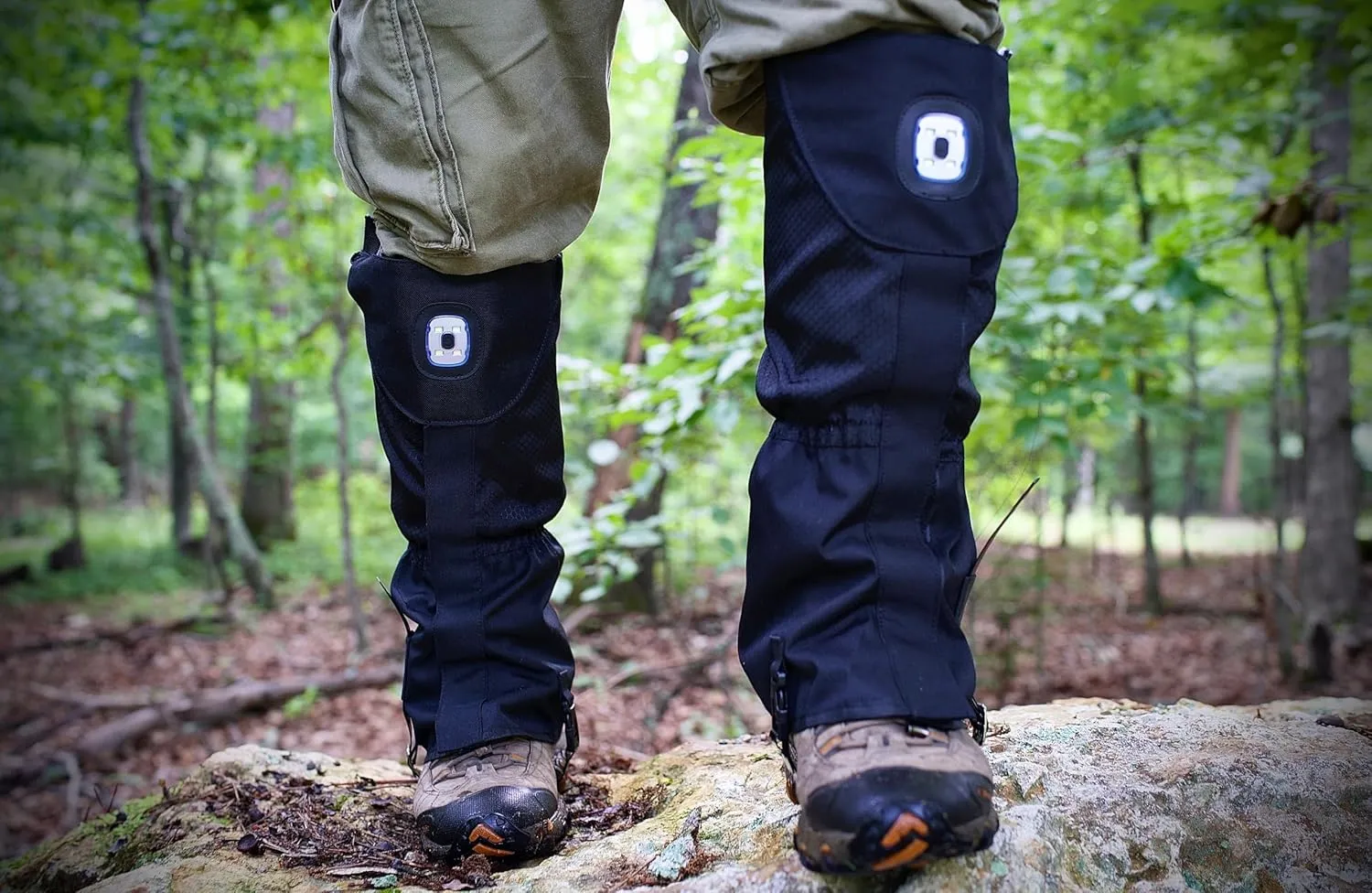 Pike Trail x Nighthawk Pro Gear Trailblazer Leg Gaiter: Illuminated for Nighttime Sand, and Snow - Hunting, Mountain Climbing, or Snowshoeing