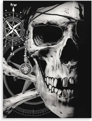 Pirate and Skull Compass Adult Paint by Number Kits Personalized Adults Digital Oil Painting Kits with Frame Creative Gift