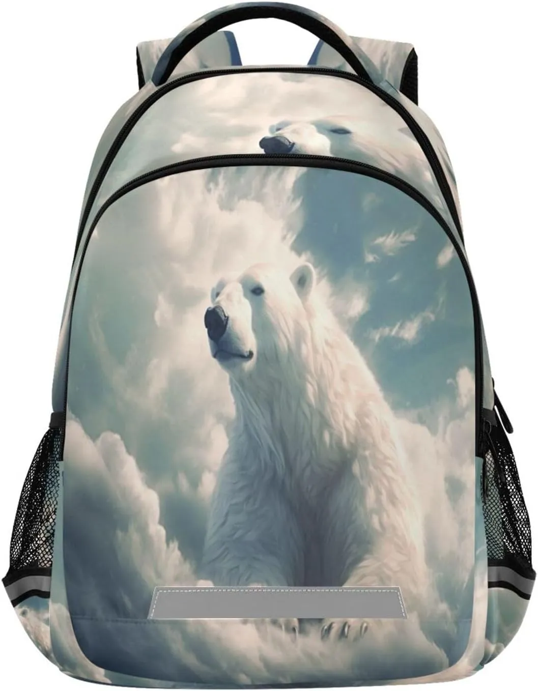 Polar Bears Painting Design Waterproof Backpack - Casual Outdoor Sports Daypack with Ergonomic Shoulder Straps#772
