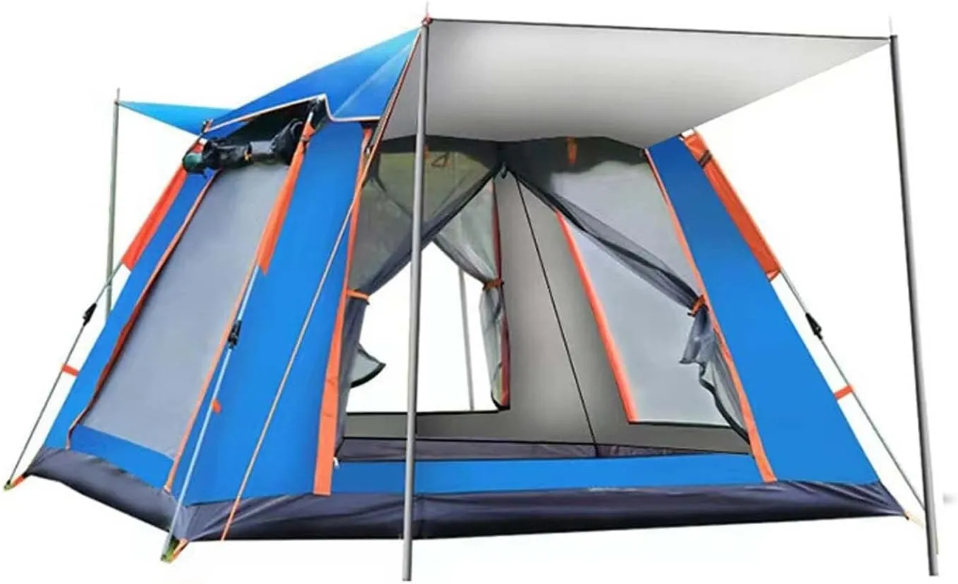 Pop Up Camping Tent 104x104x75 Inch, 2/4/6 Person Dome Tent, Waterproof & Windproof, Easy Setup with Double Layer, Lightweight Outdoor Tent for Backpacking, Hiking & Family Camping