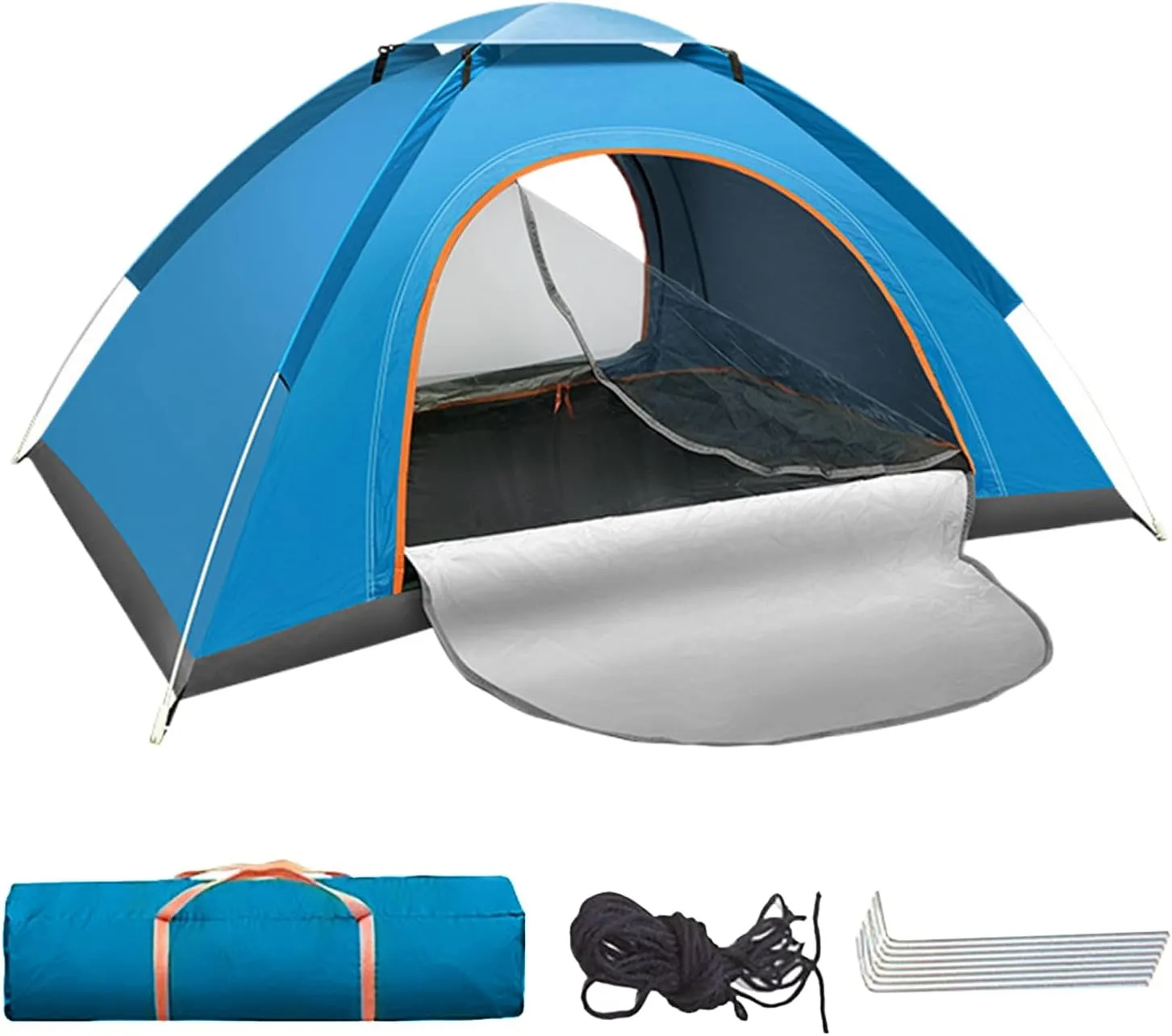 Pop Up Tent, Family Portable Camping Supplies, Waterproof Windproof Sun Shelter, Easy Setup with Carry Bag, 2 Person Cabin, Fishing, Hiking, Travel Accessories 78.74x59.06x49.21in