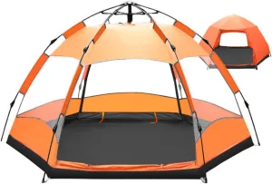 Pop Up Tent Waterproof Two Layer Automatic Dome Tent Backpacking Tent for Over 8 People