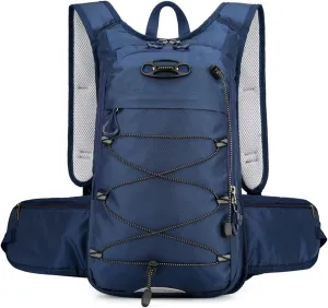 PORRASSO Hiking Backpack 18L Waterproof Daypack Rucksack Lightweight Breathable Backpack for Women Men Trekking Cycling Climbing Outdoor Sports Dark Blue