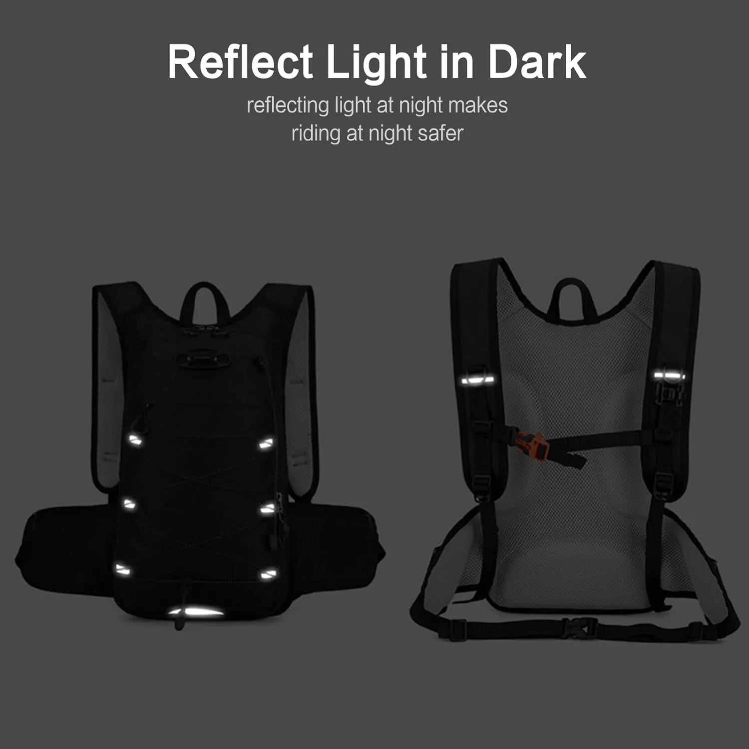 PORRASSO Hiking Backpack 18L Waterproof Daypack Rucksack Lightweight Breathable Backpack for Women Men Trekking Cycling Climbing Outdoor Sports Dark Blue