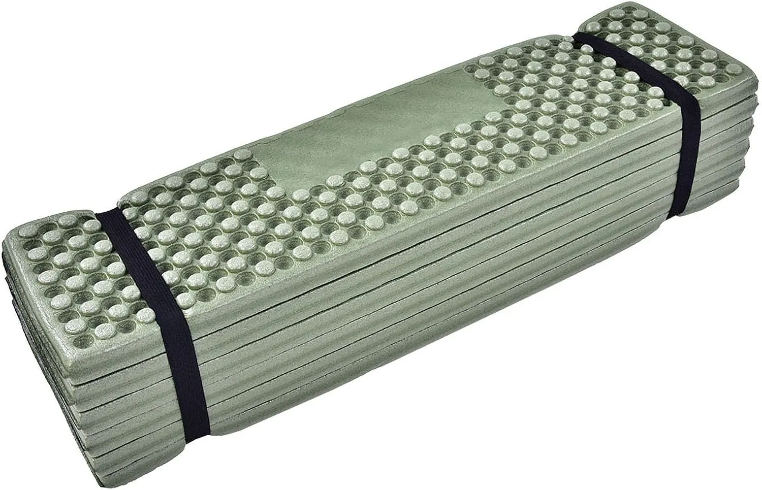 Portable Foam Sleeping Pad, Outdoor Foam Camping Pads, Egg Cell Shape Folding Camping Pad, Beach Tent Sleeping Pad for Sports, Yoga, Camping, Hiking (Dark Green)