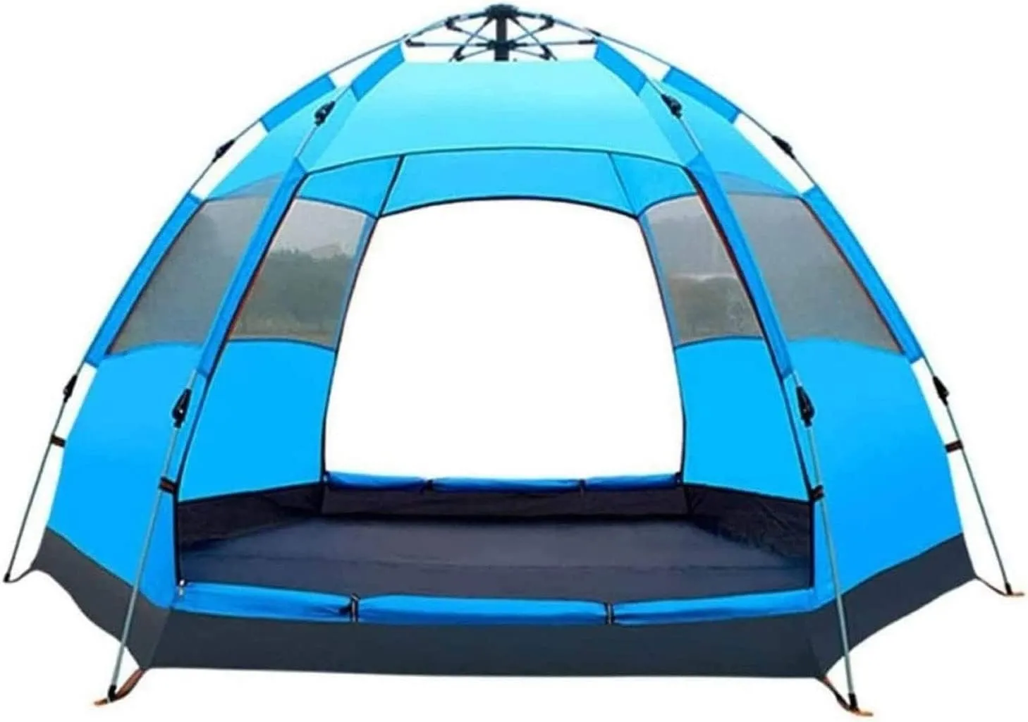 Portable Tent, Camping Tent 4 People, Waterproof and Windproof Family Tents for Camping, Outdoor & Travel, Easy Setup Removable Rainfly, Blue