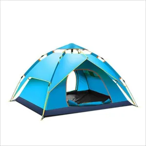 Portable Waterproof Tents Windproof Family Tent Camping-Tents Carry Bag for Camping Hiking Outdoor Activities Blue