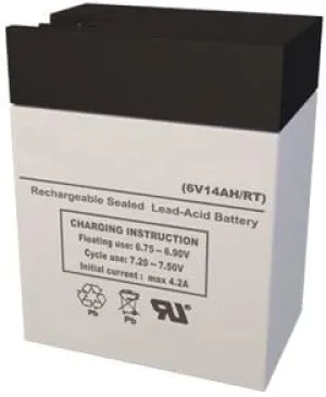 Power Sonic PS-6120 6 Volt 14 AmpH SLA Replacement Battery with FP Terminal