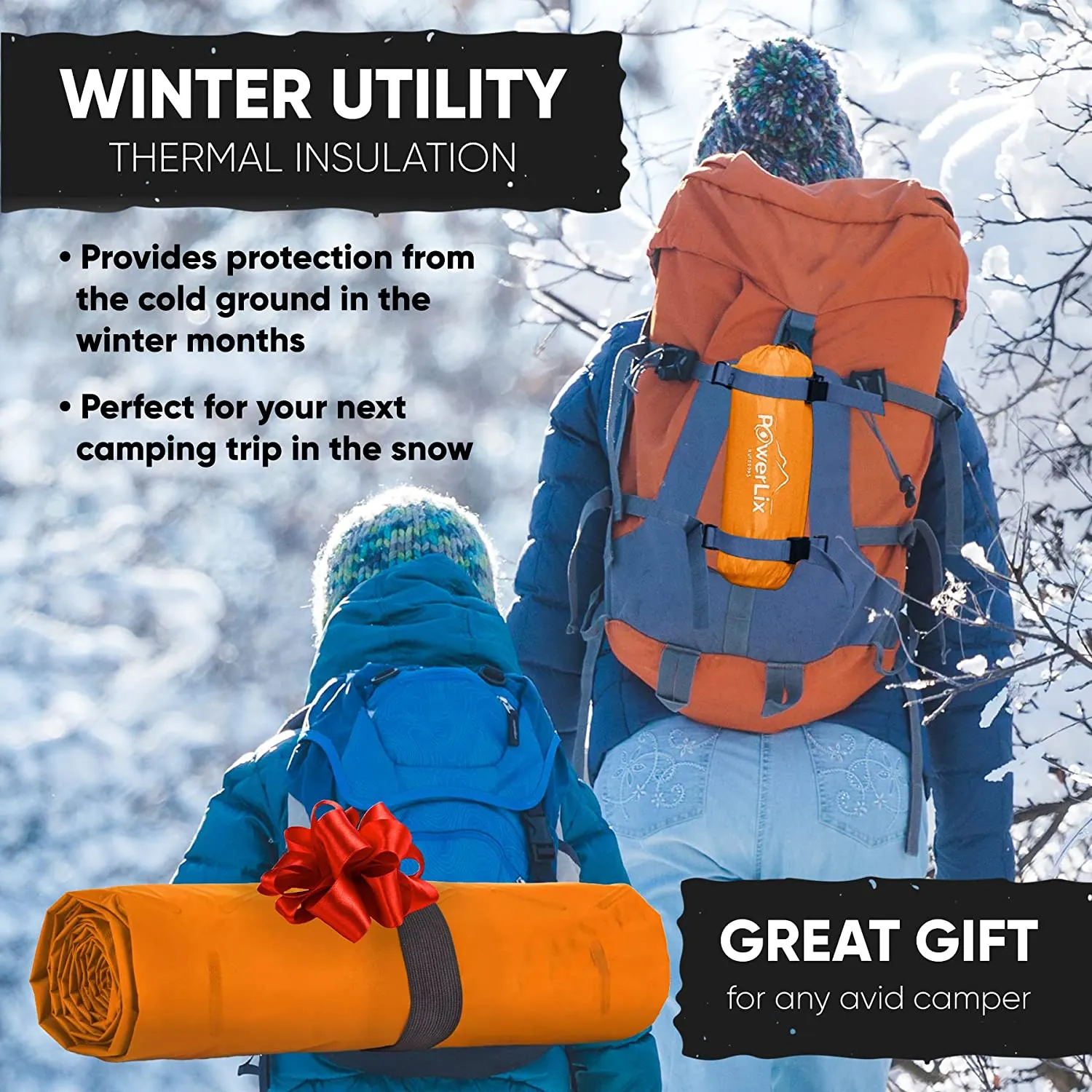 POWERLIX Sleeping Pad - Ultralight Inflatable Sleeping Mat, Ultimate for Camping, Backpacking, Hiking - Airpad, Inflating Bag, Carry Bag, Repair Kit - Compact & Lightweight Air Mattress
