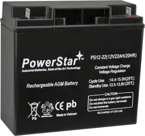 PowerStar 22AH Battery for 12V 18AH Jump n Carry JNC660 JNCAIR JNC 660 JNC4000