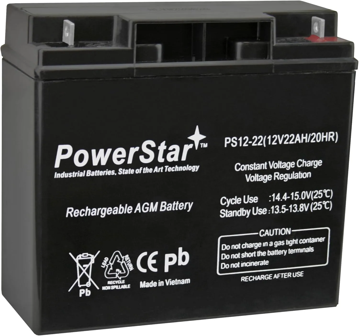 PowerStar 22AH Battery for 12V 18AH Jump n Carry JNC660 JNCAIR JNC 660 JNC4000