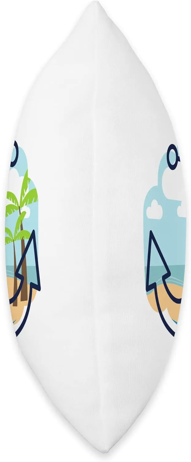 Preppy Nautical Anchor Gifts for Sailors Boaters & Yachting Throw Pillow