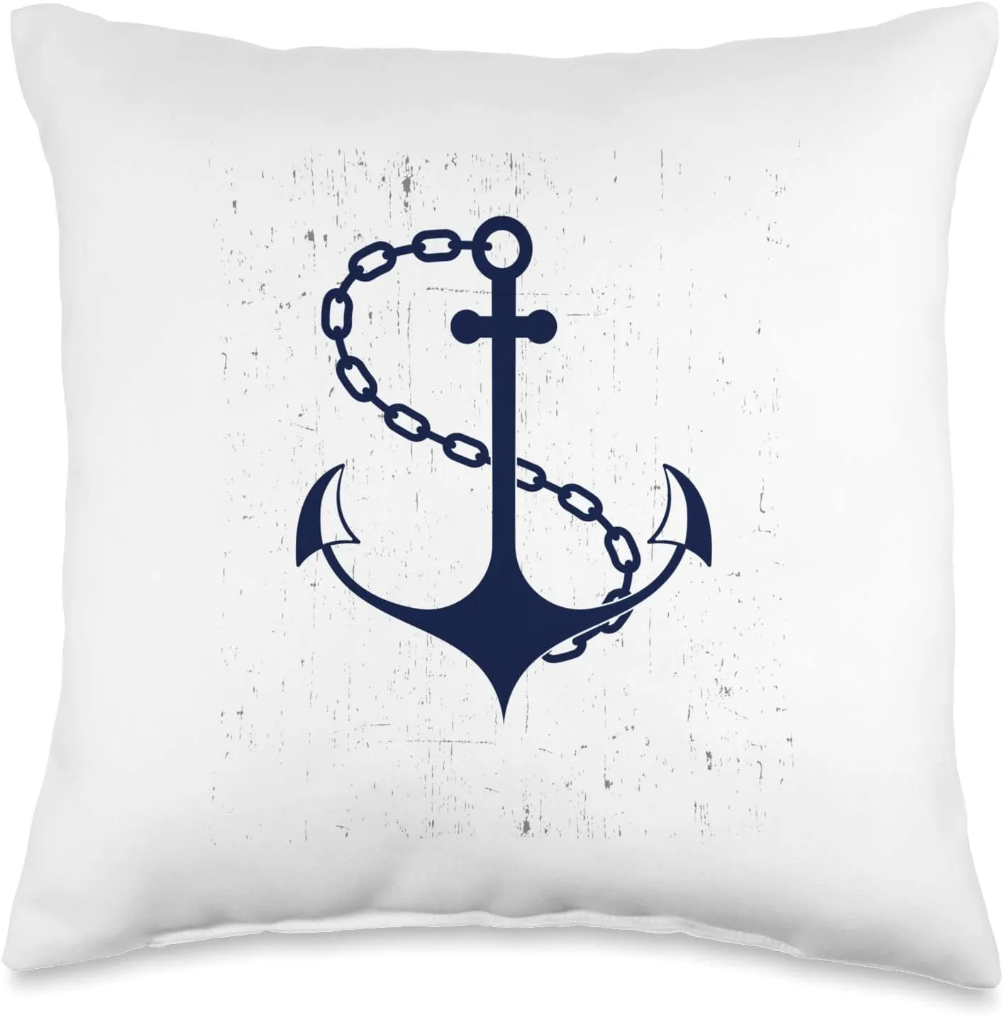 Preppy Nautical Anchor Gifts for Sailors Boaters & Yachting Throw Pillow