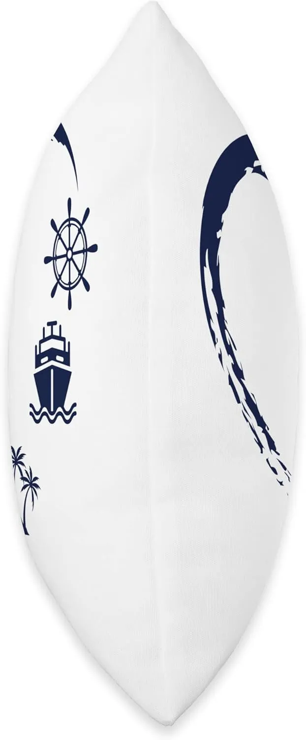 Preppy Nautical Anchor Wear for Sailors Boaters & Yachting Throw Pillow, 18x18, Multicolor