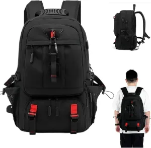 Professional Travel Backpack, Expandable Multifunctional Large Capacity Outdoor Backpack For Hiking Camping(Red,50L)