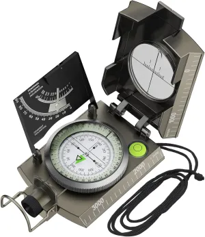 Proster IP65 Compass Hiking Survival - Lensatic Sighting Compass for Camping Navigation, Compass with Clinometer & Carry Bag for Camping Hunting Hiking Geology Activities