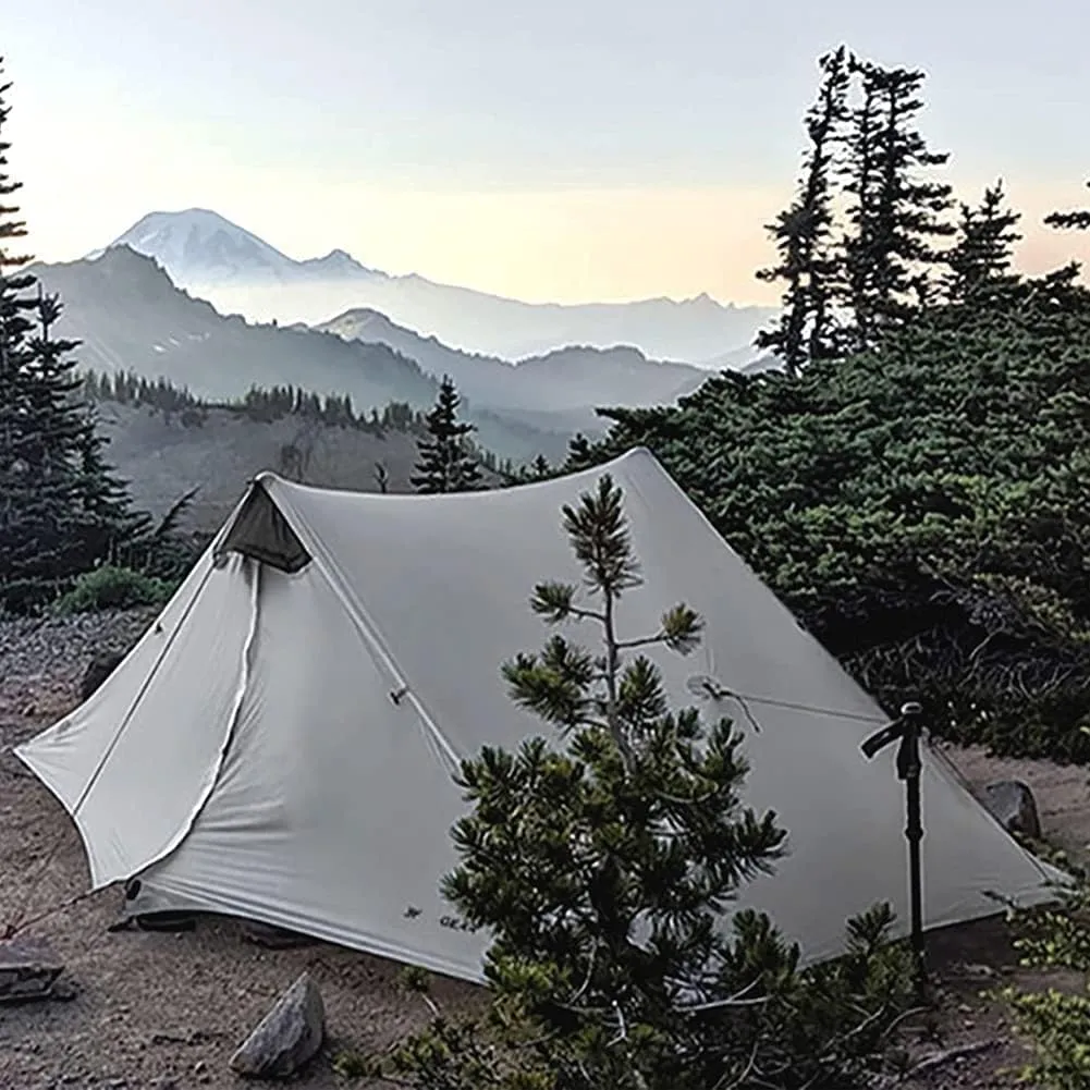 Pyramid Tent Ultralight Outdoor Camping Tent 1 Person / 2 Person Backpack Waterproof Double Layer Tent Ideal for Camping Backpacking and Hiking