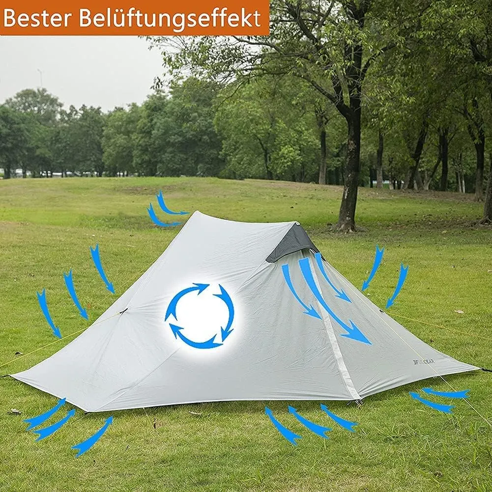 Pyramid Tent Ultralight Outdoor Camping Tent 1 Person / 2 Person Backpack Waterproof Double Layer Tent Ideal for Camping Backpacking and Hiking