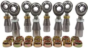 QSC 1/2 X 1/2-20 Economy 4-Link Rod End Kit with 1/2 Steel Cone Spacers & Bungs .065 Wall, Rod End, Heim Joint