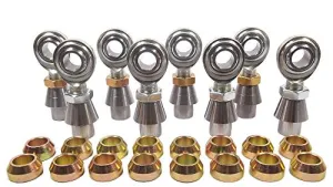 QSC 3/4 X 3/4-16 Economy 4-Link Rod End Kit with 3/4 Steel Cone Spacers & Bungs .250 Wall, Rod End, Heim Joint