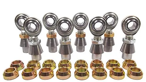 QSC 3/4 X 3/4-16 Economy 4-Link Rod End Kit with 3/4 Steel Cone Spacers & Bungs .250 Wall, Rod End, Heim Joint
