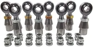 QSC 5/8 X 5/8-18 Chromoly 4-Link Rod End Kit with 5/8-1/2 High Misalignment Spacers & Bungs .095 Wall, Rod End, Heim Joint