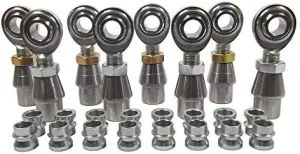 QSC 5/8 X 5/8-18 Economy 4-Link Rod End Kit with 5/8-1/2 High Misalignment Spacers & Bungs .095 Wall, Rod End, Heim Joint