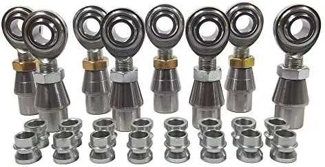 QSC 5/8 X 5/8-18 Economy 4-Link Rod End Kit with 5/8-1/2 High Misalignment Spacers & Bungs .095 Wall, Rod End, Heim Joint
