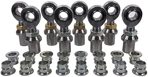 QSC 7/8 X 7/8-14 Chromoly 4-Link Rod End Kit with 7/8-3/4 High Misalignment Spacers & Bungs .250 Wall, Rod End, Heim Joint