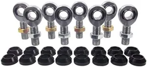 QSC 7/8 X 7/8-14 Chromoly 4-Link Rod End Kit with 7/8 Aluminum Cone Spacers, Rod End, Heim Joint